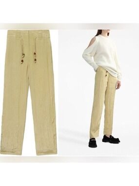 GANNI Shiny Tech Drawstring Pant size 6